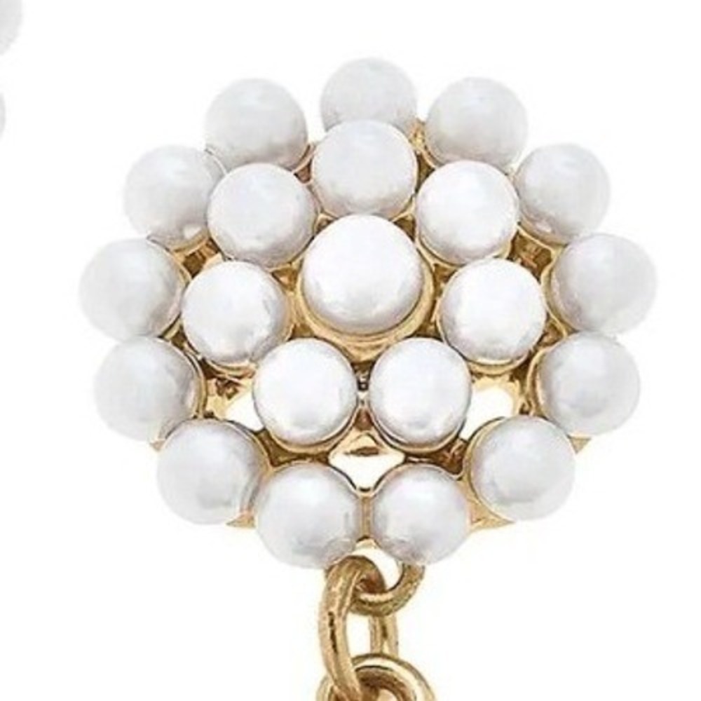 CANVAS STYLE Charming Heart Sunglasses Dangle Earrings Faux Pearl Stud NWT - Picture 3 of 5